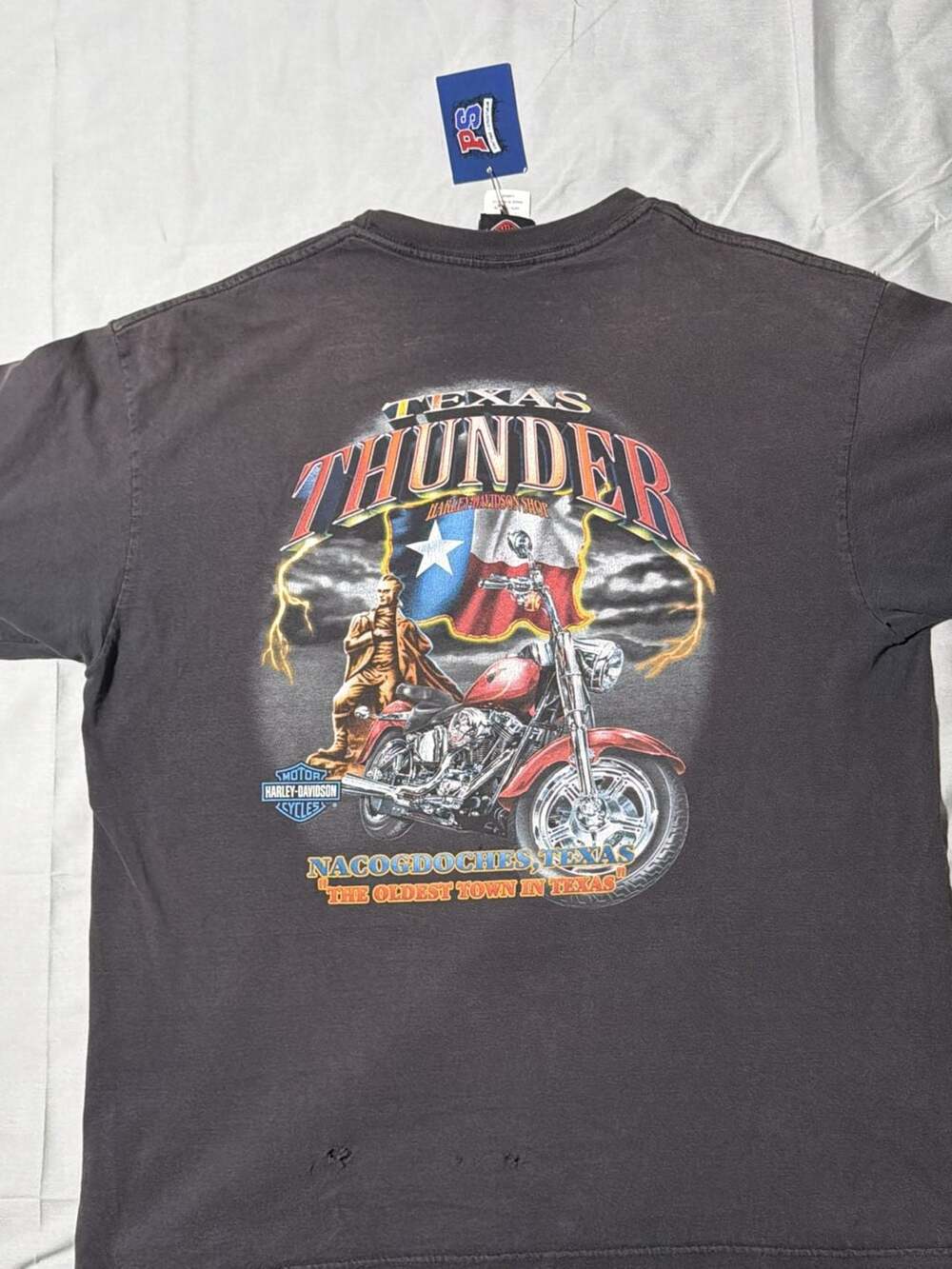 Vintage Thrashed 2006 Harley-Davidson Texas Thunder Nacogdoches T-Shirt Large - Picture 10 of 13